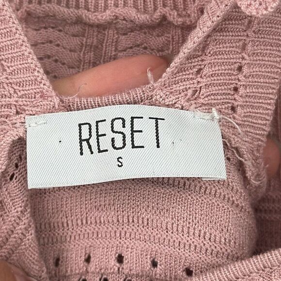 Reset by Jane Womens Ruffle Callie Top Pink Size Small - Picture 3 of 8